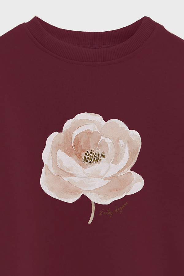 BUZO CROP ESTAMPADO EARTHY ELEGANCE