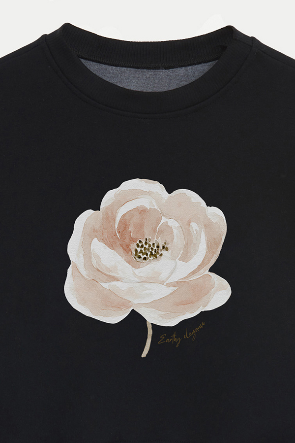 BUZO CROP ESTAMPADO EARTHY ELEGANCE