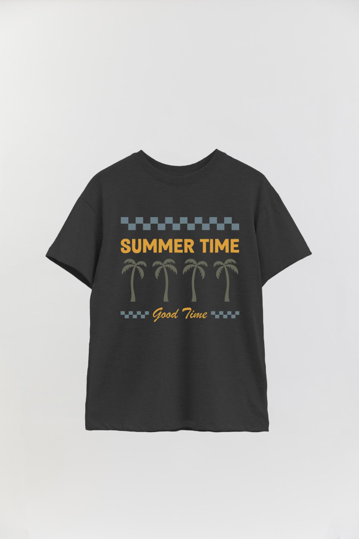 REMERA OVER ESTAMPADA SM SUMMER TIME GOOD TIME