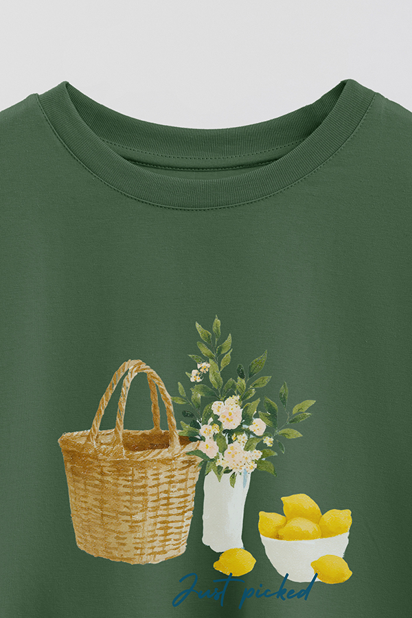 REMERA CROP ESTAMPADA COASTAL JUST PICKED
