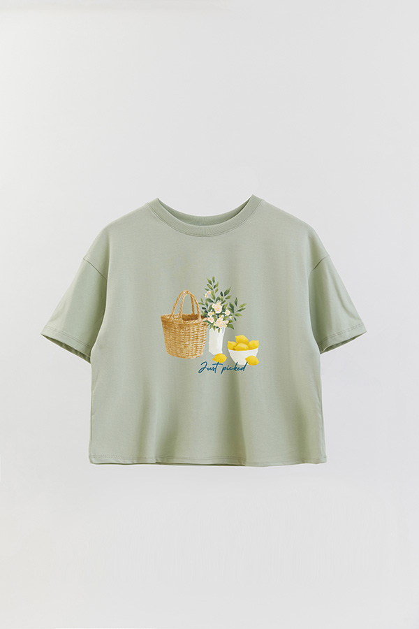 REMERA CROP ESTAMPADA COASTAL JUST PICKED