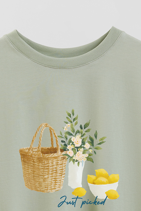 REMERA CROP ESTAMPADA COASTAL JUST PICKED