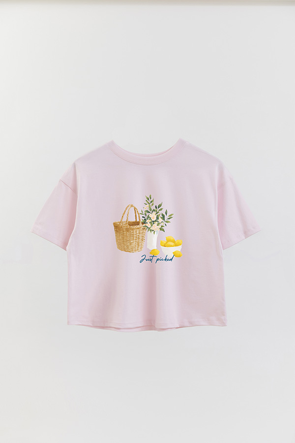 REMERA CROP ESTAMPADA COASTAL JUST PICKED