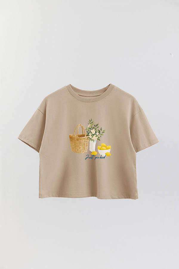 REMERA CROP ESTAMPADA COASTAL JUST PICKED