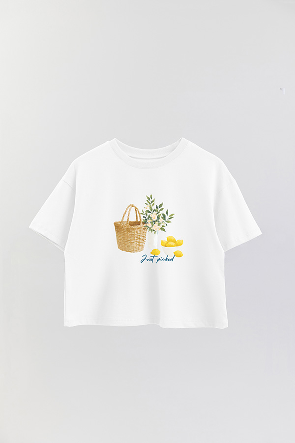 REMERA CROP ESTAMPADA COASTAL JUST PICKED