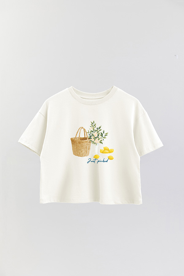 REMERA CROP ESTAMPADA COASTAL JUST PICKED