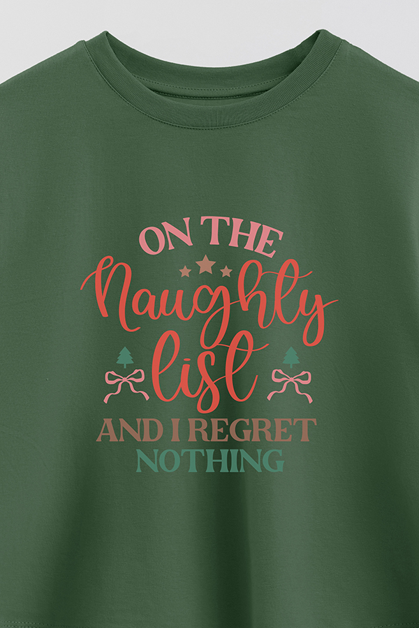 REMERA CROP ON THE NAUGHTY LIST