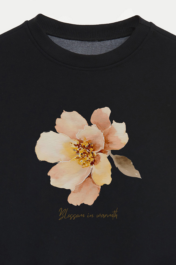 BUZO CROP ESTAMPADO BLOSSOM IN WARMTH