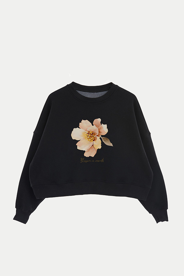 BUZO CROP ESTAMPADO BLOSSOM IN WARMTH