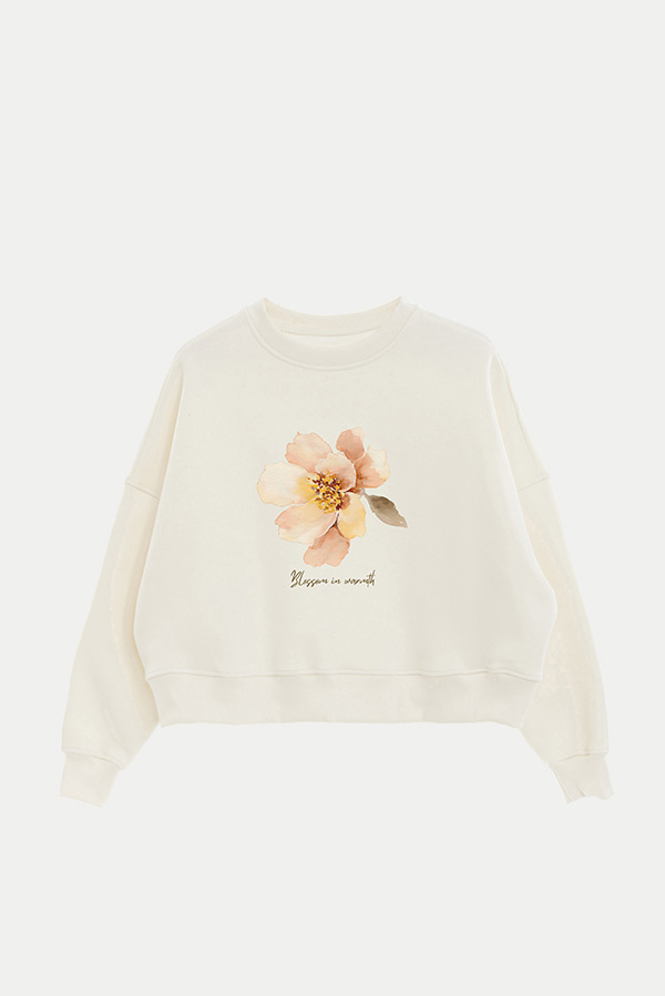 BUZO CROP ESTAMPADO BLOSSOM IN WARMTH