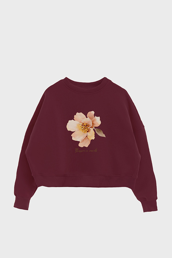 BUZO CROP ESTAMPADO BLOSSOM IN WARMTH