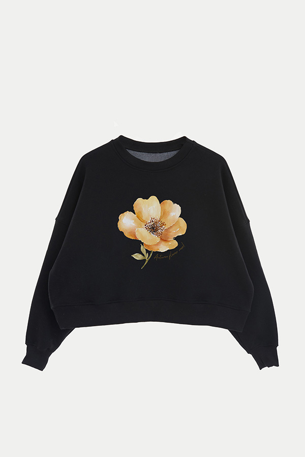 BUZO CROP ESTAMPADO AUTUMN FLOWER MOOD