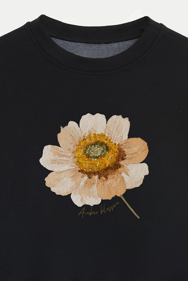 BUZO CROP ESTAMPADO AMBER BLOSSOM