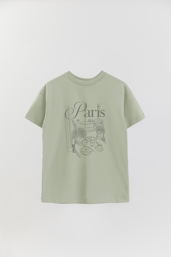 REMERA OVER ESTAMPADA PARIS CAFE