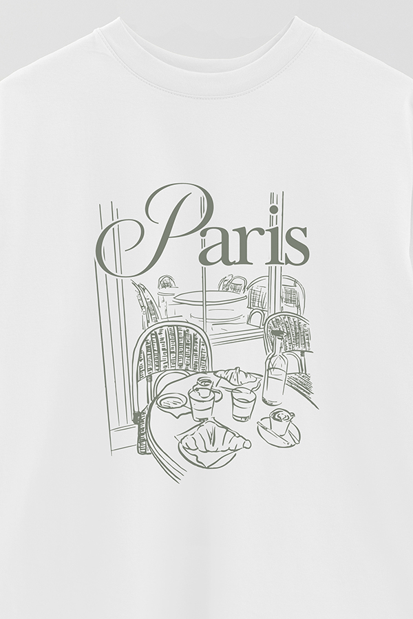 REMERA OVER ESTAMPADA PARIS CAFE