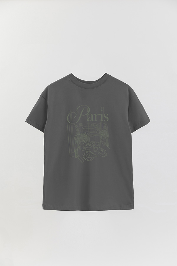 REMERA OVER ESTAMPADA PARIS CAFE