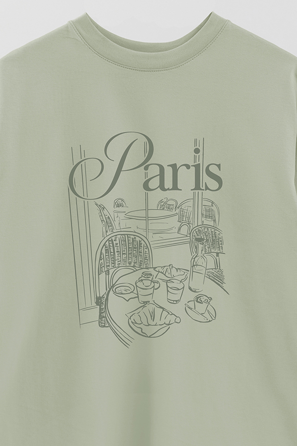 REMERA OVER ESTAMPADA PARIS CAFE
