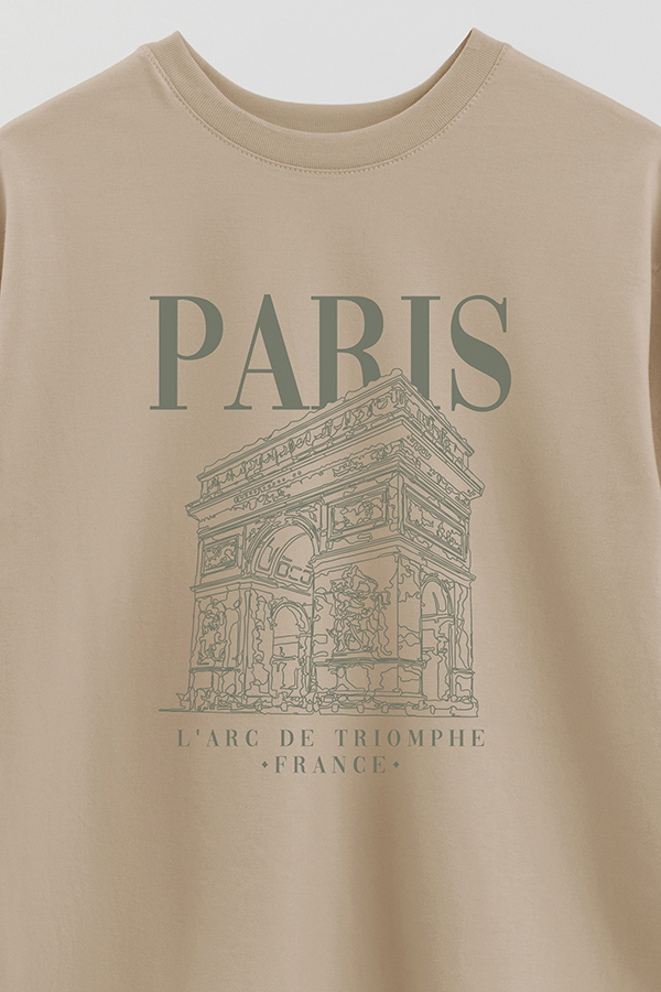 REMERA OVER ESTAMPADA PARIS ARC