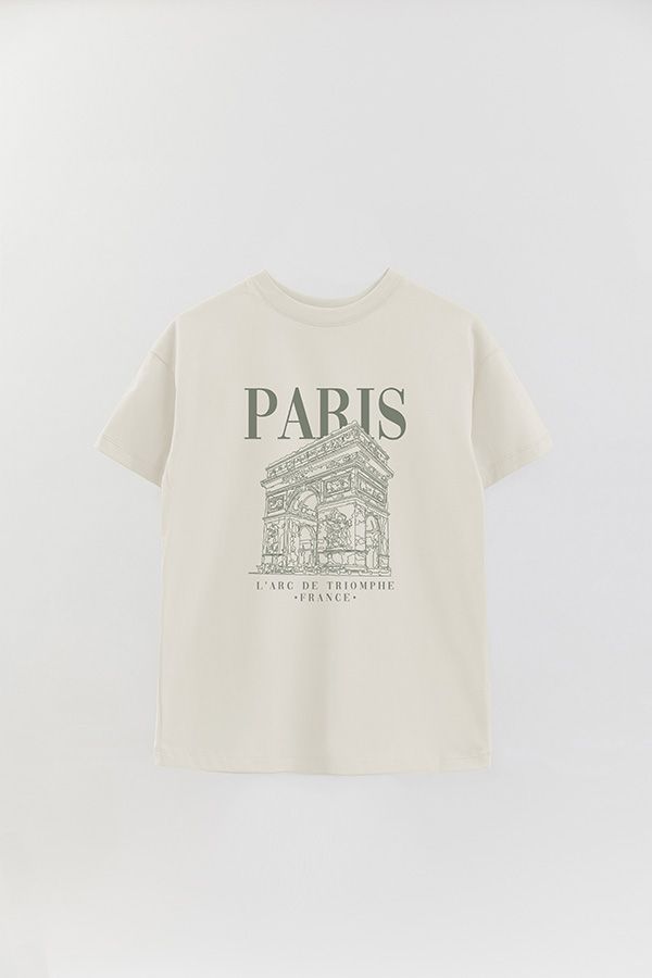 REMERA OVER ESTAMPADA PARIS ARC