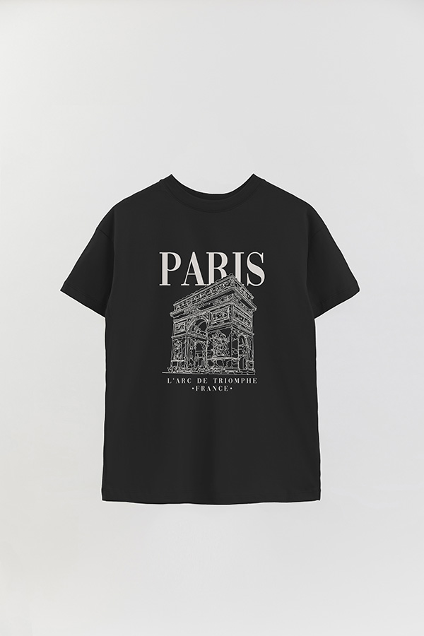 REMERA OVER ESTAMPADA PARIS ARC