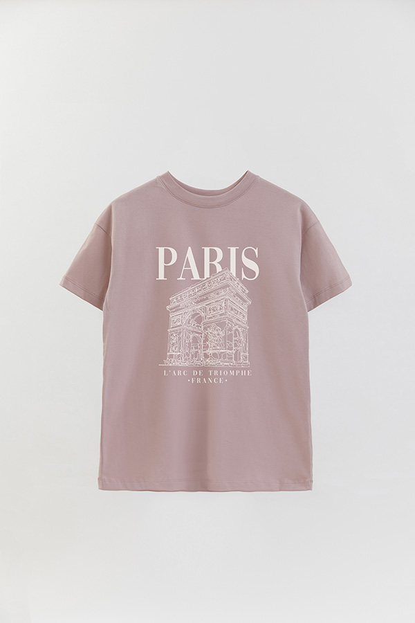 REMERA OVER ESTAMPADA PARIS ARC