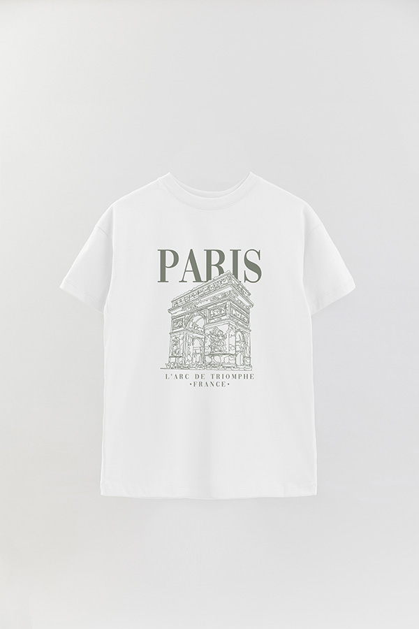 REMERA OVER ESTAMPADA PARIS ARC