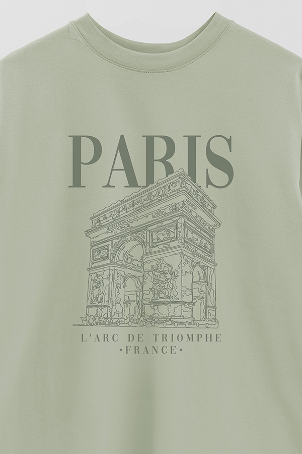 REMERA OVER ESTAMPADA PARIS ARC