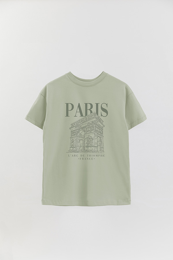 REMERA OVER ESTAMPADA PARIS ARC