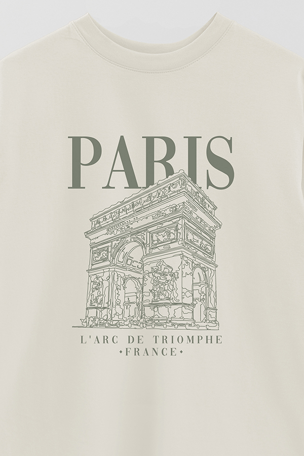 REMERA OVER ESTAMPADA PARIS ARC