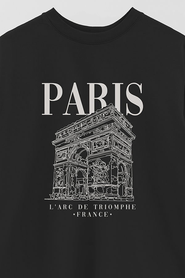 REMERA OVER ESTAMPADA PARIS ARC