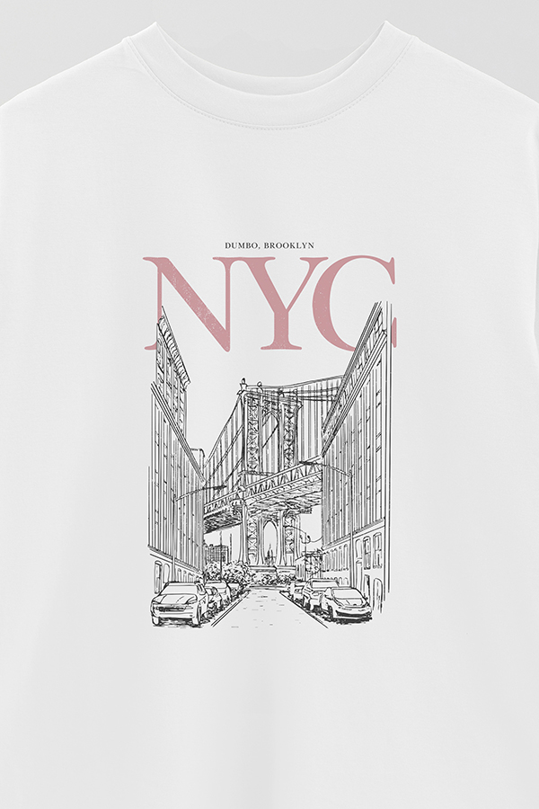 REMERA OVER ESTAMPADA NYC
