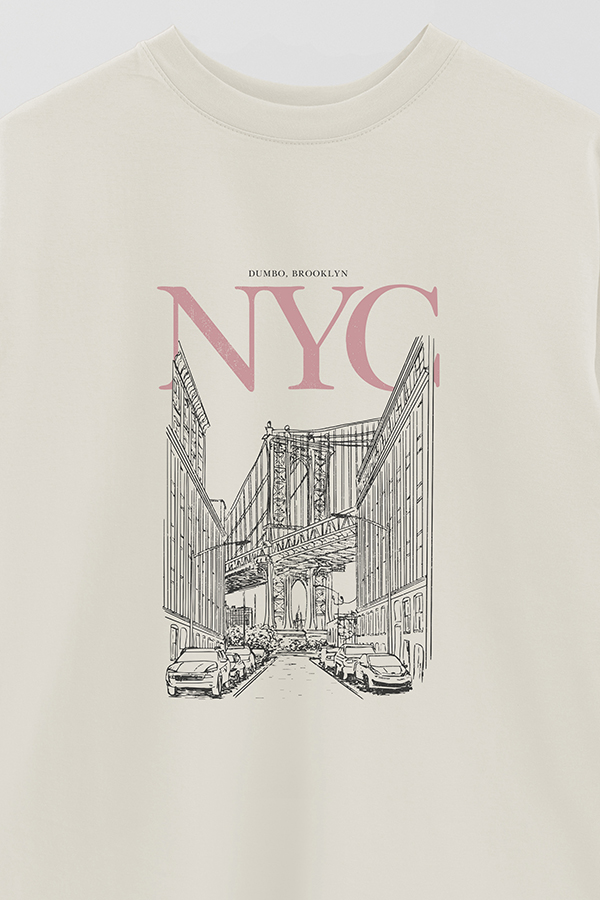 REMERA OVER ESTAMPADA NYC