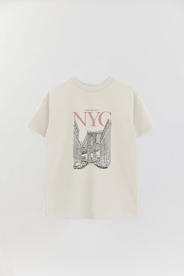 REMERA OVER ESTAMPADA NYC