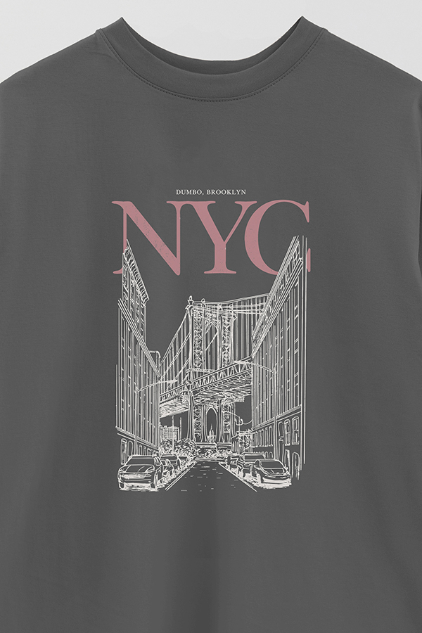 REMERA OVER ESTAMPADA NYC