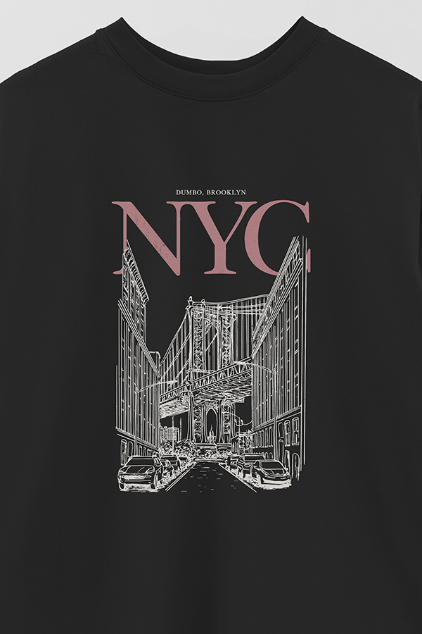 REMERA OVER ESTAMPADA NYC