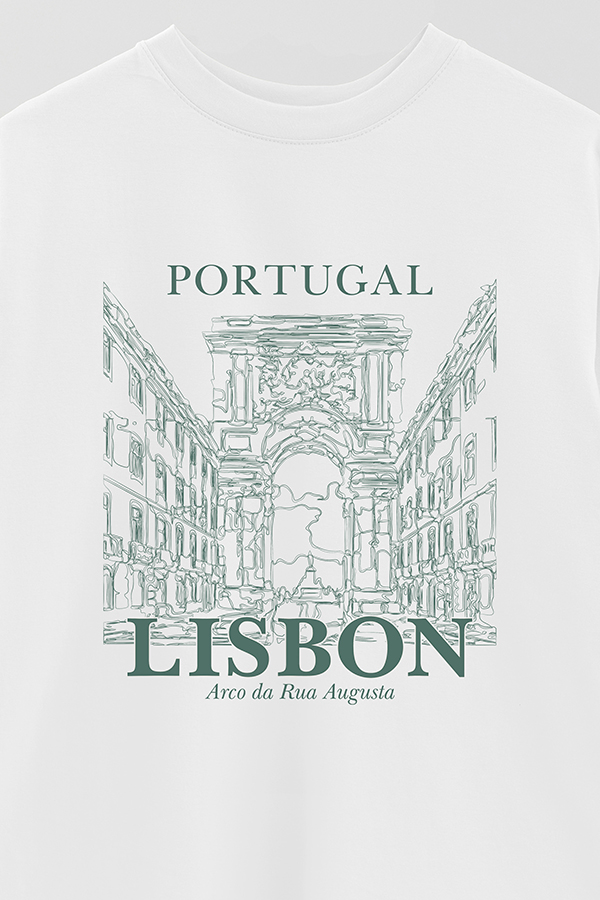 REMERA OVER ESTAMPADA LISBON