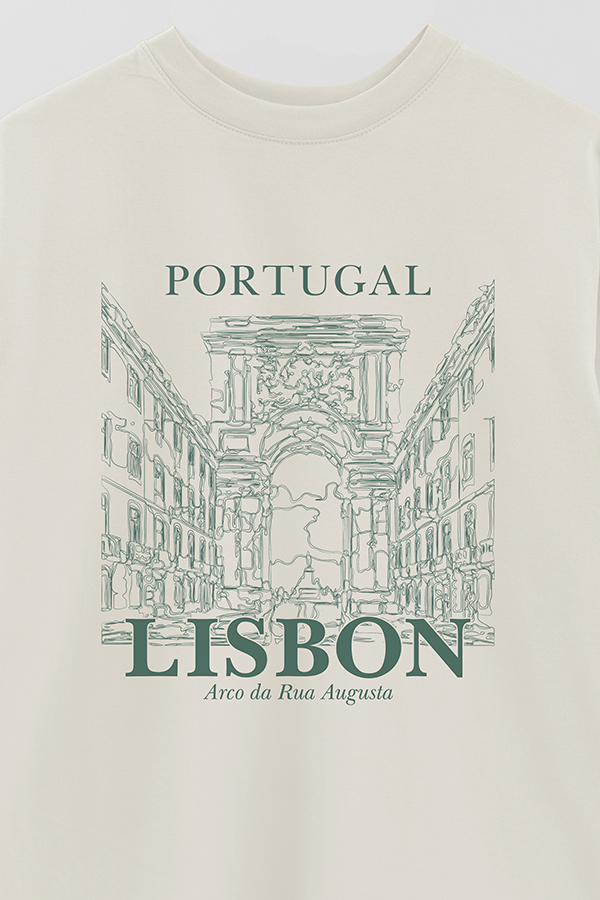 REMERA OVER ESTAMPADA LISBON