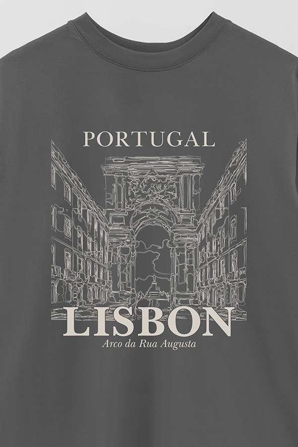 REMERA OVER ESTAMPADA LISBON