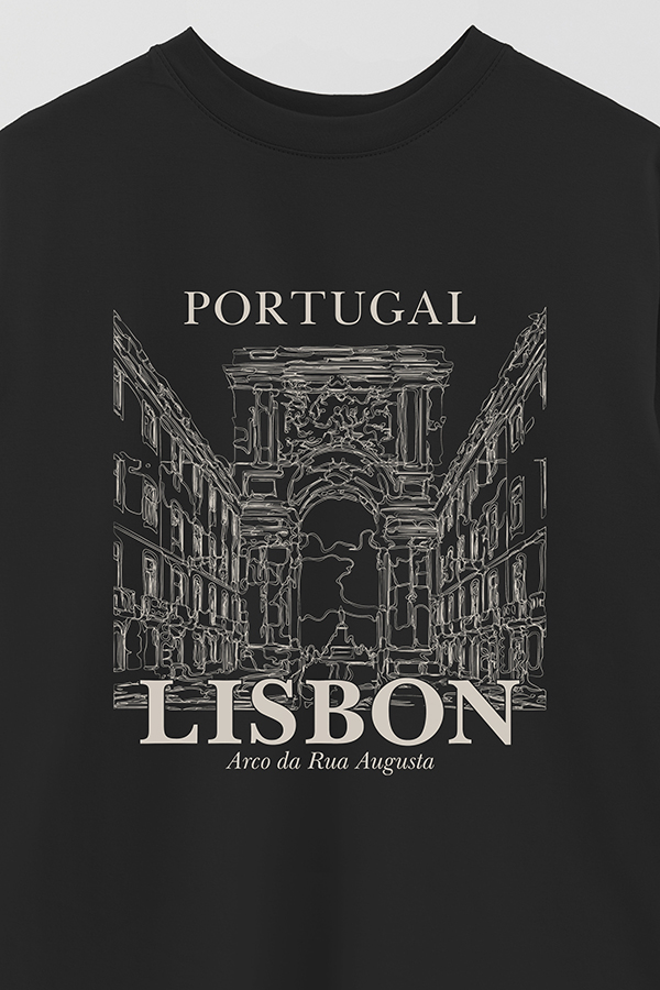 REMERA OVER ESTAMPADA LISBON