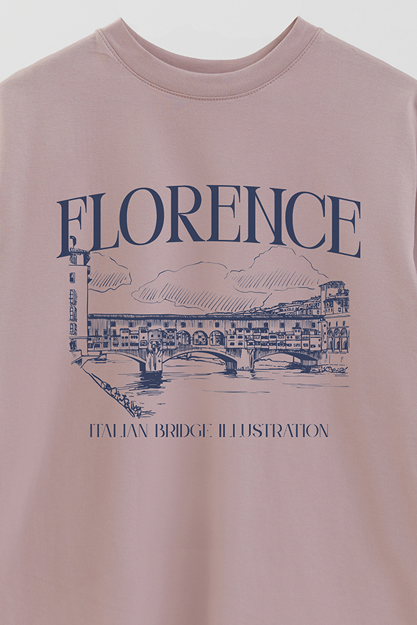 REMERA OVER ESTAMPADA FLORENCE