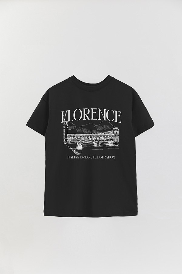 REMERA OVER ESTAMPADA FLORENCE