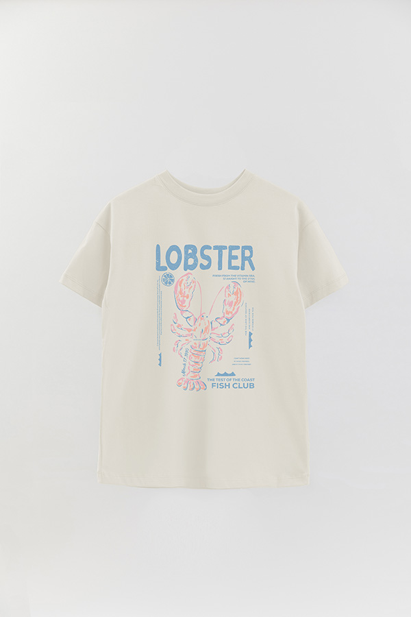 REMERA OVER ESTAMPADA LOBSTER