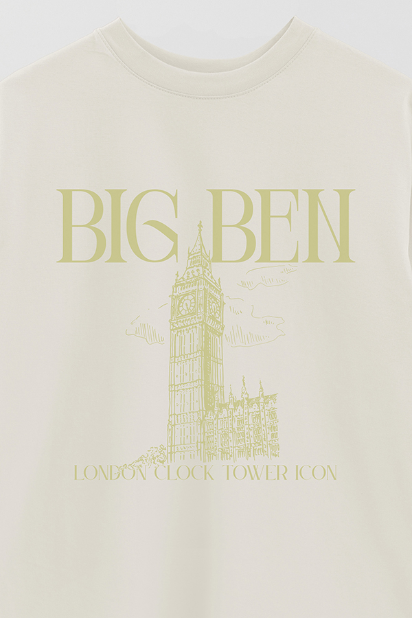 REMERA OVER ESTAMPADA BIG BEN