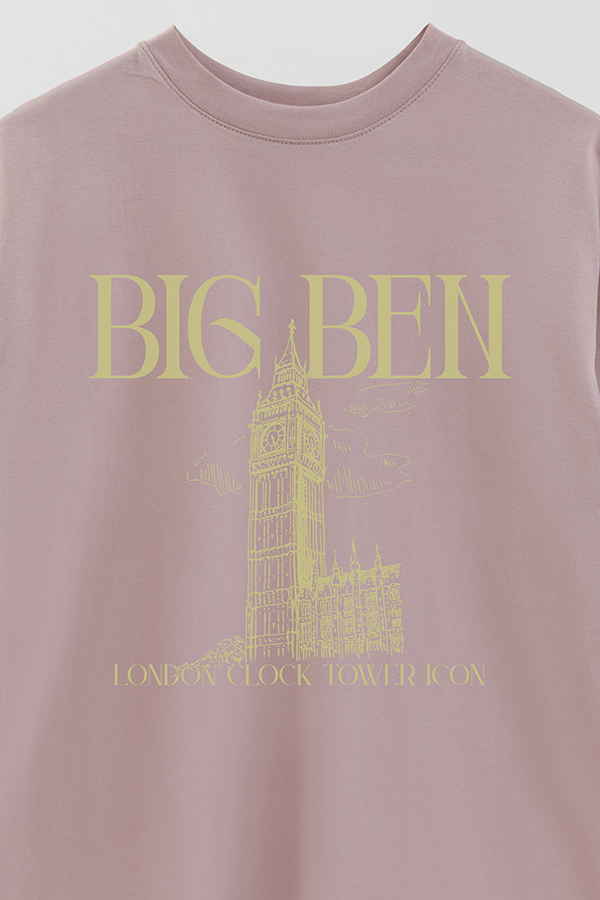 REMERA OVER ESTAMPADA BIG BEN