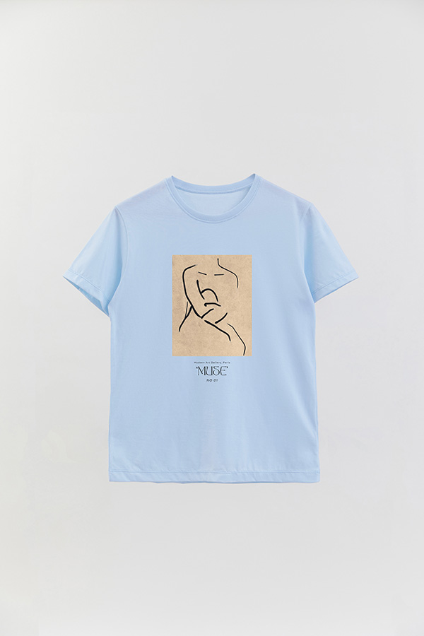 REMERA BASICA ESTAMPADA MUSE  1