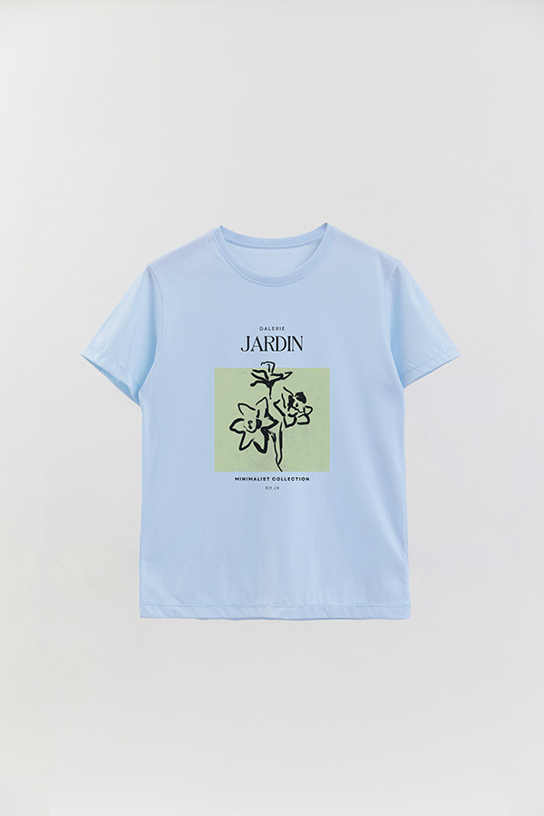 REMERA BASICA ESTAMPADA JARDIN 10