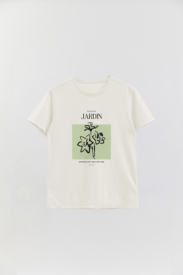 REMERA BASICA ESTAMPADA JARDIN 10