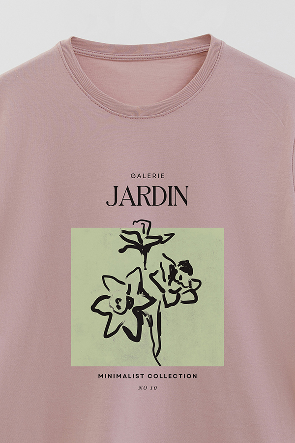 REMERA BASICA ESTAMPADA JARDIN 10