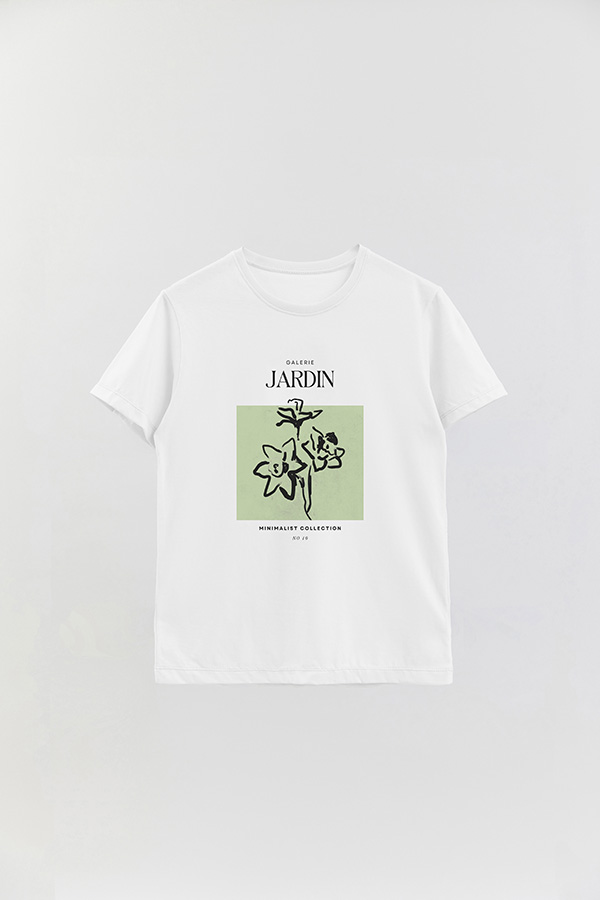 REMERA BASICA ESTAMPADA JARDIN 10