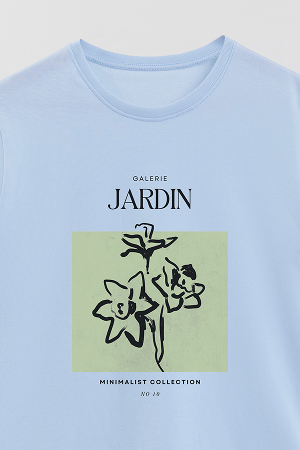 REMERA BASICA ESTAMPADA JARDIN 10